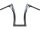 430 Extra Tall Flow Bar Super Fat Handlebar for M8 Softail with 1 1/4" Clamp Diameter 3-Hole Raw 1,4" Throttle By Wire
