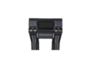 8" Fastback Risers for OE Digital Speedometer Black 1" Anodized