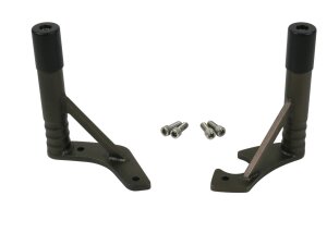 Club Style Engine Guard for M8 Softail with Oil Cooler Protection Bronze Powder Coated Rear