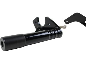 Club Style Engine Guard for M8 Softail with Oil Cooler Protection Black Powder Coated Rear