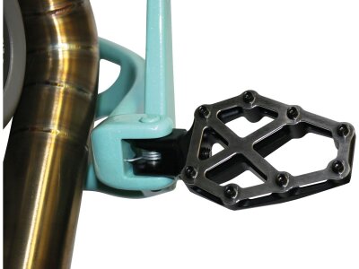 Next Level NXL Footpegs Brushed Stainless Steel Cover Black Anodized