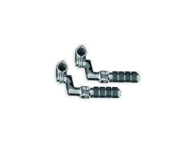 Small ISO Highway Pegs with Offset & 1-1/4" Magnum Quick Clamps Chrome