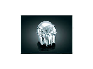 Skull Horn Covers Dark Chrome