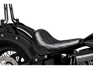 Bare Bones Solo Seat Diamond Stitch Black Vinyl