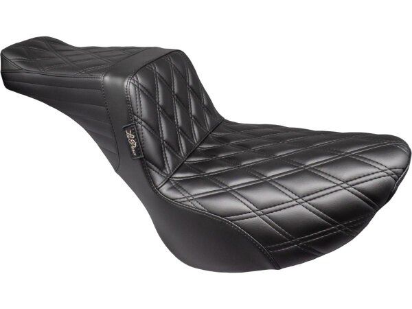 Tailwhip Seat Double Diamond, Driver Seating: 10.75" Wide with 6" of Back Support, Passenger Seating 7" Wide Black Vinyl