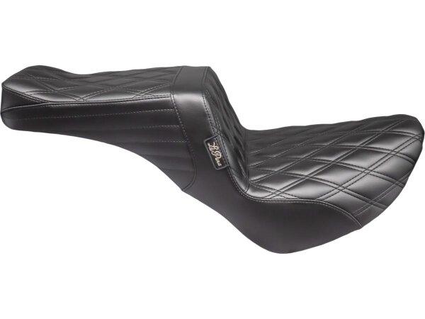 Tailwhip Seat Double Diamond, Driver Seating: 10.75" Wide with 6" of Back Support, Passenger Seating 7" Wide Black Vinyl
