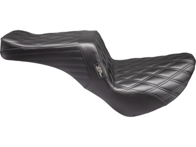 Tailwhip Seat Double Diamond, Driver Seating: 10.75" Wide with 6" of Back Support, Passenger Seating 7" Wide Black Vinyl