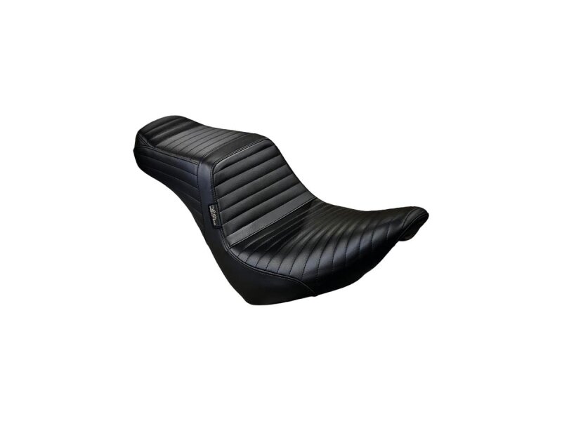 Tailwhip Seat Pleated, Driver Seating: 10.75" Wide with 6" of Back Support, Passenger Seating 7" Wide Black Vinyl