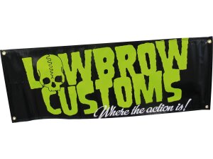 Customs Logo Banner, 47" x 17" 10oz vinyl with...