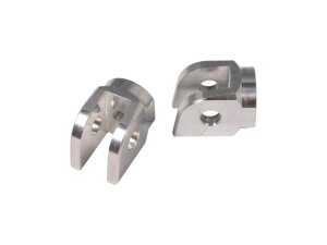 Peg Clevis for MIZU Custom Design and Race Pegs Rider Silver