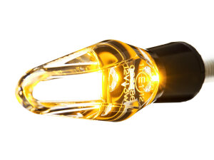 mo.blaze ice LED Turn Signal Black Anodized Clear LED