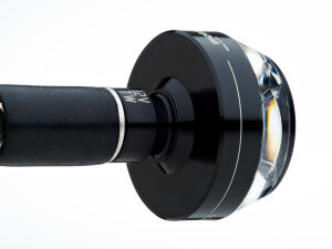 mo.blaze disc LED Bar End Turn Signal Right Side Black Anodized Clear LED