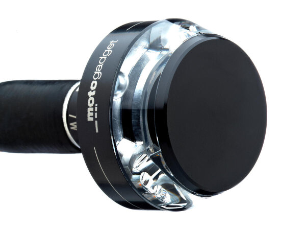 mo.blaze disc LED Bar End Turn Signal Right Side Black Anodized Clear LED