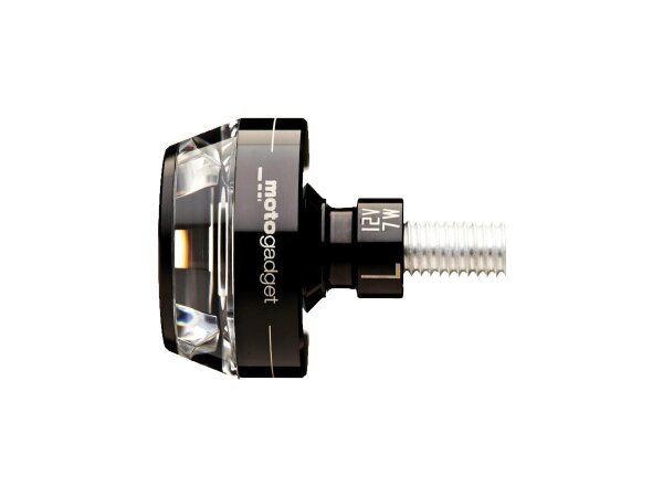 mo.blaze disc LED Bar End Turn Signal Right Side Black Anodized Clear LED