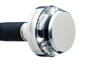 mo.blaze disc LED Bar End Turn Signal Left Side Aluminium Polished Clear LED