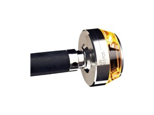 mo.blaze disc LED Bar End Turn Signal Left Side Aluminium Polished Clear LED