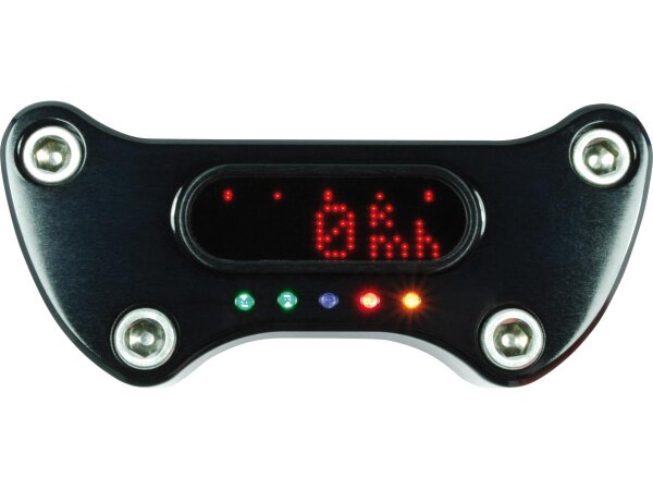 Motosign Mini Gauge Top Clamp Black Powder Coated