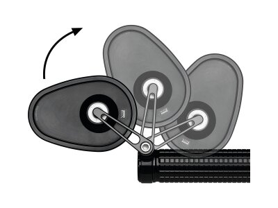 mo.view cruise flip Bar End Mirror Black