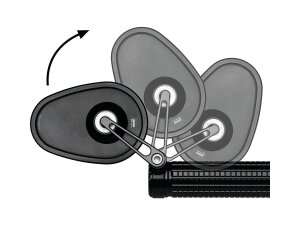 mo.view cruise flip Bar End Mirror Black