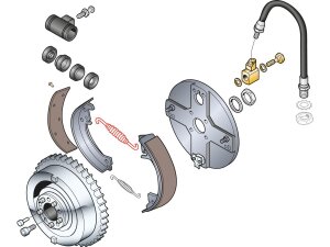 (5)SPR BRAKE SHOE U/ FL 58-62