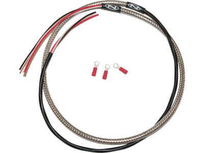 Tachometer Harness Stainless Braided and Clear Coated, Universal Fittment Tachometer Harness