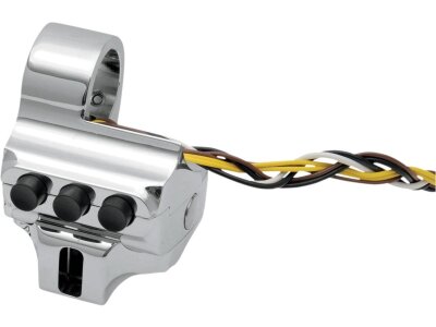 Contour Switch Housing Assembly Four button (1 OEM switch), cable clutch side Black 1"