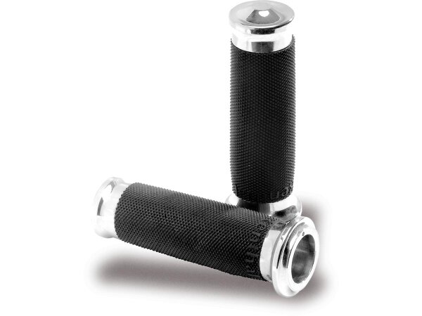 Contour Grips Black Chrome 1" Throttle Cables