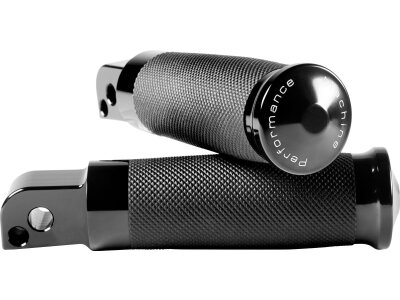 Contour Round Passenger Pegs Black, Anodized