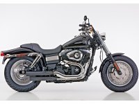 Performance Slip-On Muffler For Fat Bob and Wide Glide Black Powder Coated