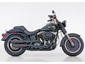Performance Slip-On Muffler For Softail High Black Powder Coated