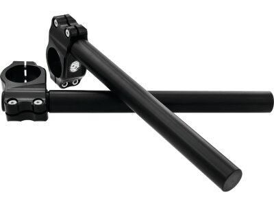 Clip-On Handlebar For 39mm Fork Tubes Dimpled Black Anodized 1"