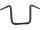14 Standard Ape Hanger Handlebar Non-Dimpled 3-Hole Black Powder Coated 1 1/4" Throttle By Wire Throttle Cables
