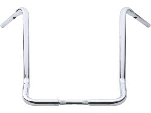 19 Dresser Ape Hanger Handlebar Non-Dimpled 3-Hole Chrome 1 1/4" Throttle By Wire Throttle Cables