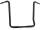 19 Dresser Ape Hanger Handlebar Non-Dimpled 3-Hole Black Powder Coated 1 1/4" Throttle By Wire Throttle Cables