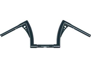 14 Bonanza Fat Handlebar Non-Dimpled 3-Hole Black Powder Coated 1 1/4" Throttle By Wire Throttle Cables
