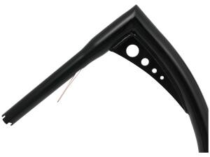 14 Bonanza Fat Handlebar Non-Dimpled 3-Hole Black Powder Coated 1 1/4" Throttle By Wire Throttle Cables