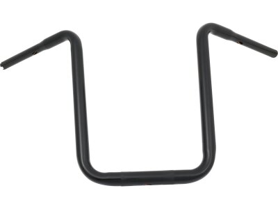 17 Standard Ape Hanger Handlebar Non-Dimpled 3-Hole Black Powder Coated 1 1/4" Throttle By Wire Throttle Cables