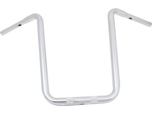 19 Standard Ape Hanger Handlebar Non-Dimpled 3-Hole Chrome 1 1/4" Throttle By Wire Throttle Cables