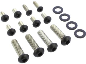 Complete Handlebar Hand Controls Screw Kit Gloss Black...