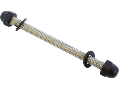 Gas Tank Mounting Screw Kits Supplied are 1 threaded rod, 2 cap nuts and 2 washers Gloss Black Powder Coated