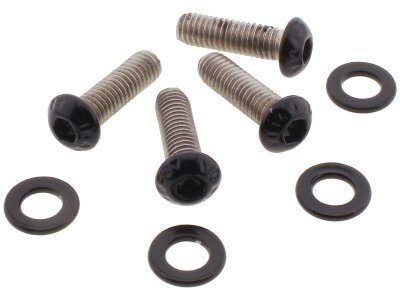 Front Fender Screw Kits Gloss Black Powder Coated