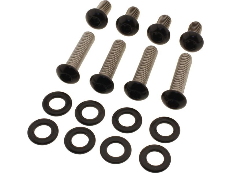 Front Fender Screw Kits Satin Black Powder Coated