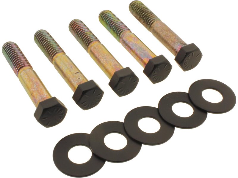 Sprocket/Pulley Screw Kit 5 Hex Head Screws, 5 Washers Satin Black Powder Coated