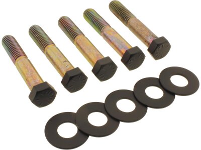 Sprocket/Pulley Screw Kit 5 Hex Head Screws, 5 Washers Satin Black Powder Coated