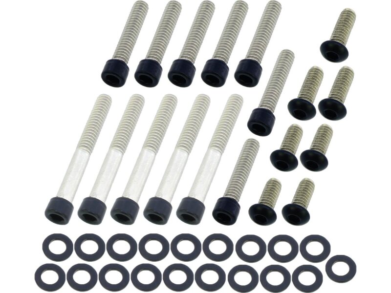 Primary Cover Screw Kit For Dyna, Softail Satin Black Powder Coated