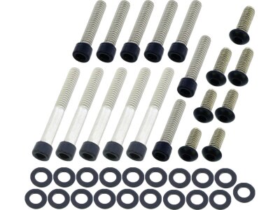 Primary Cover Screw Kit For Dyna, Softail Satin Black Powder Coated
