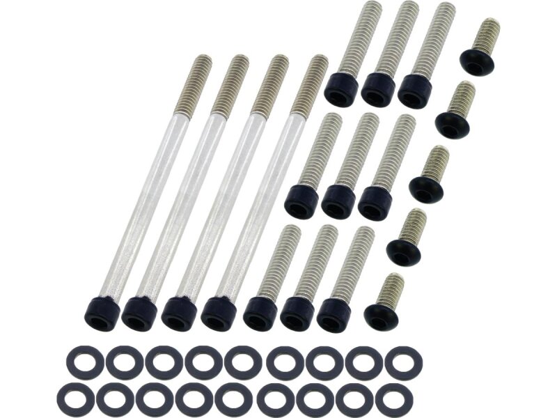 Primary Cover Screw Kit For Dyna, Softail, Touring Satin Black Powder Coated