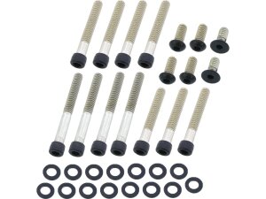Primary Cover Screw Kit For Sportster Satin Black Powder...