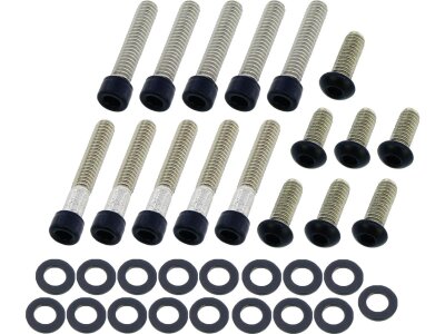 Primary Cover Screw Kit For Touring Satin Black Powder Coated