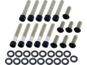 Primary Cover Screw Kit For Touring Satin Black Powder...